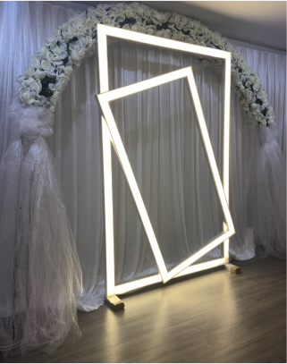 Modern LED Lighted Photo Booth Frame Backdrop Rental - Ottawa | DecorRentals2Go