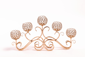 5 arm crystal candle holder center pieces rental Ottawa