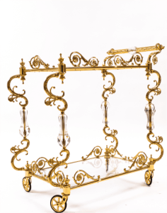 Glamorous Gold Bar Cart for rent in Ottawa