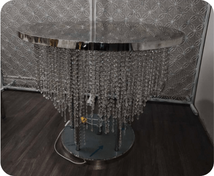 Crystal Chandelier Table